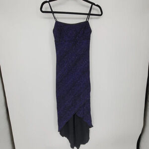 City triangle vintage 90s blue sparkly high low dress size Medium